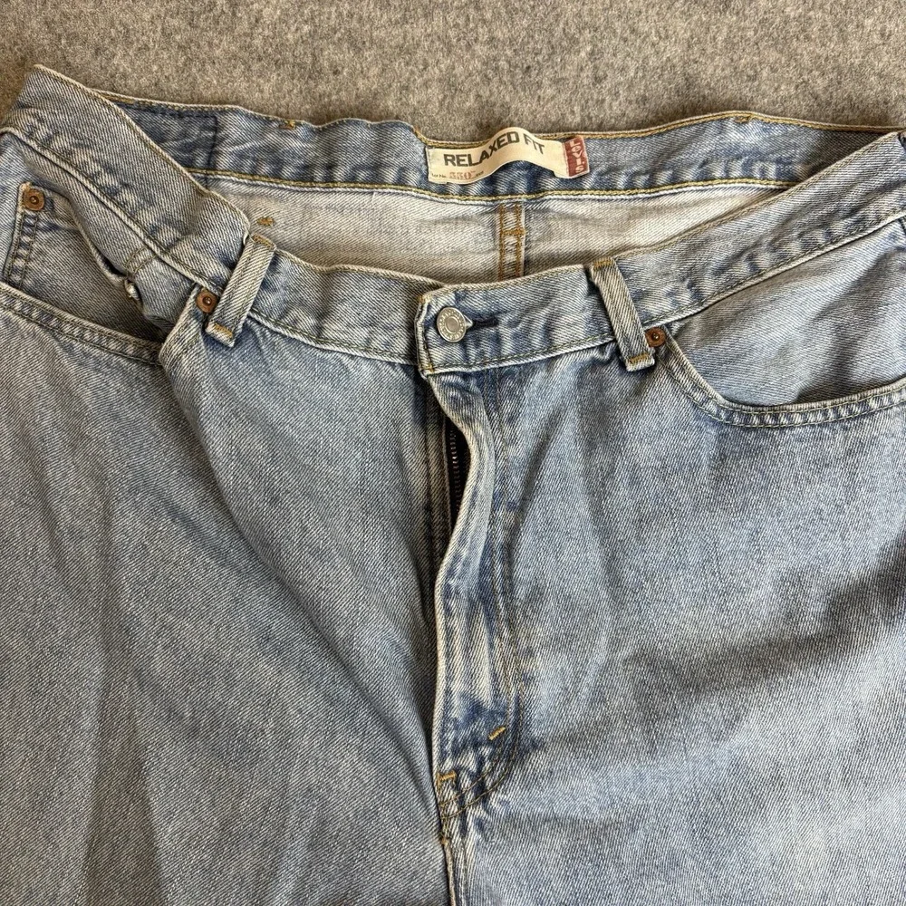 Levi Jeans Mens 550 40x34 Light/Medium‎ Wash Relaxed Fit Blue Denim